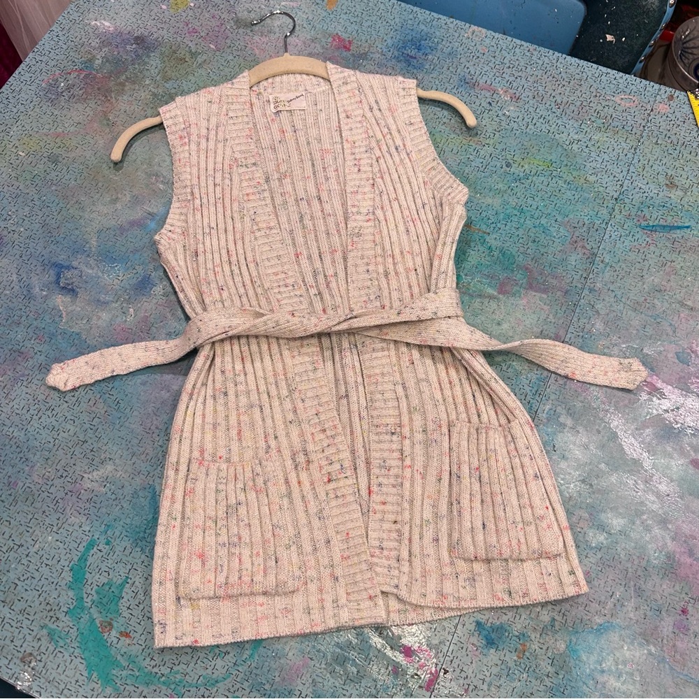 70s Metallic Sparkly Sweater Vest